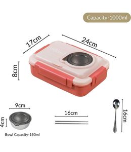 Divided Stainless Steel Bento Lunch Box