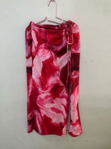 Red Slit Skirt