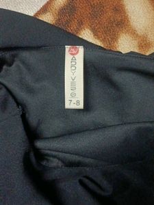 Black Off Shoulder Dress For 7to8 Yrs Baby Girl