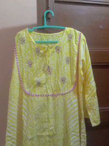 Yellow Embroidered Tunic