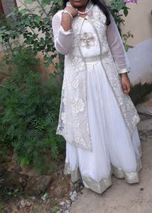 White Gown For 12 To 13 Years Girls