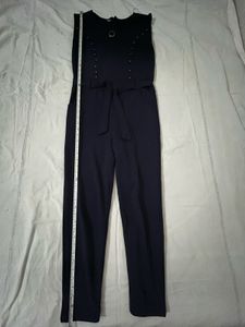 Navy Sleeveless Jumpsuit