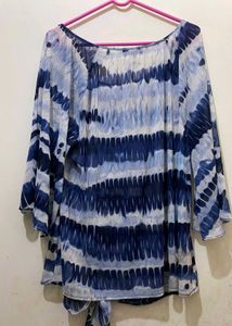Blue Tie-Dye Top