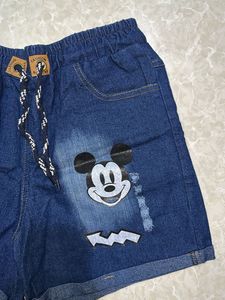 Denim Mickey Shorts - Size 28-30