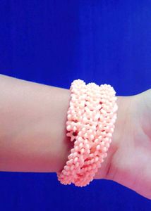 Restock!! Peach Beaded Bangle Stacker Bracelet