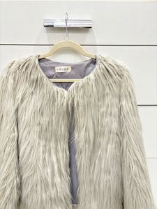 Luxury Grey Fur Coat