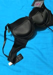 Black Underwire Heavy Pushup Bra