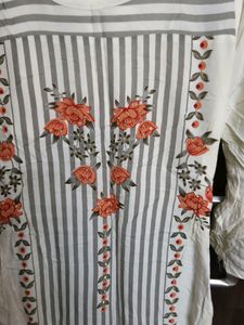 Cream Colour Kurta Set With Palazzo