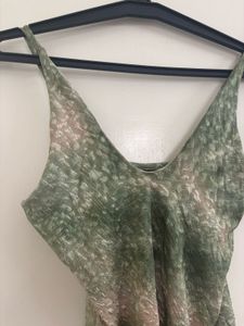 Green Patterned Cami Top