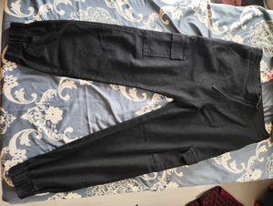 Black Cargo Joggers