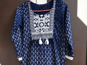 Indigo Blue Straight Kurta.