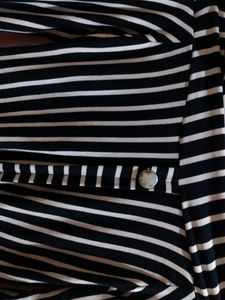 White And Blue Stripe Top