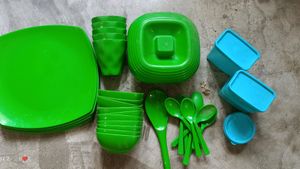 Green Colour Dinner Set