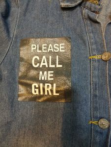 Denim Dress with Patches