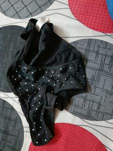 Cotton Preloved Black Dotted Penty