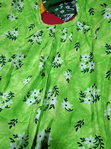 Parrot Green Colour Nighty