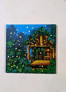 Mini cabin in wood Acrylic Painting
