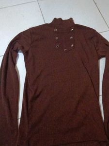 Brown Long Sleeve Top