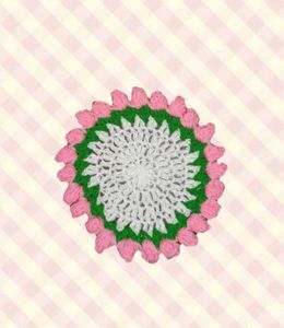 crochet flower coaster