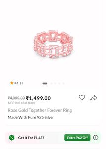 Giva Silver 925 Rose Gold Together Forever Ring
