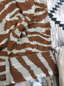 Zebra Print Wrap Top