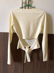 Off White Ribbed Top