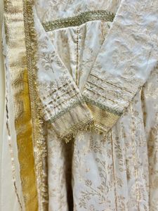 White Gold  Anarkali Kurta Set