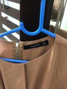 Elegant Madame Brown Blouse in cape style