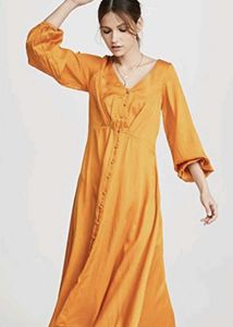 Orange Midi Dress