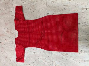 Red Polka Dot Kurti Top