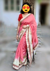 Jute Saree With Blouse New
