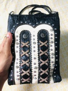 Leather boho phone Crossbody Bag
