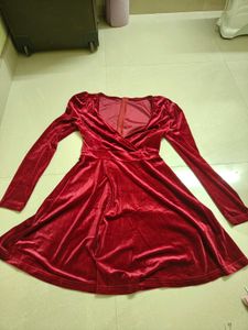 Red Velvet Mini Dress