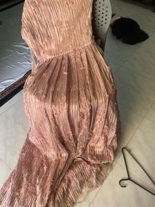 Heavy Pink Floral Gown