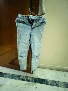 Ripped Knee Denim Jeans