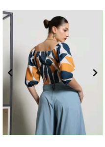 Stylish Floral Print Crop Top