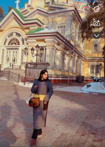 Unique Grey Coat with Accents