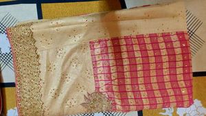 Elegant Red &amp; Gold Saree
