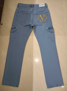 Men's light blue cargo Jean's