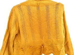 Yellow Net Beautiful Cardigan