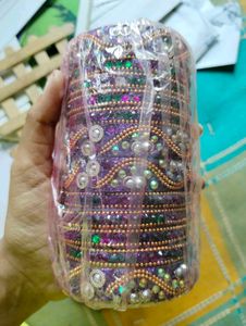 Heavy Look Purple Bangles Set for Wedding &amp; Party