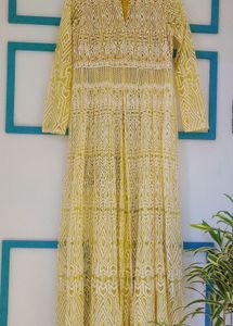 Full Embroidered Front Slit Kurta