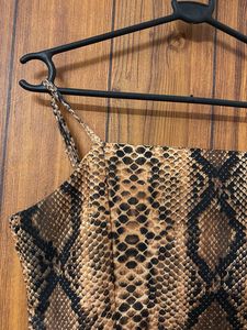 Snakeskin Print Crop Top