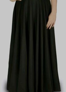 Elegant Black Flared Maxi Skirt for Women