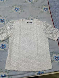 Kiabi White Floral Tee