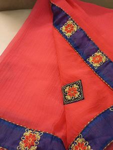 Elegant Embroidered Saree