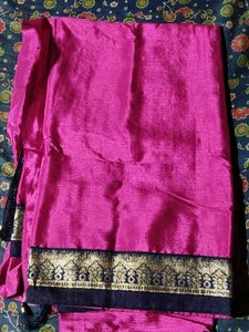 Pink &amp; Gold Trim Fabric