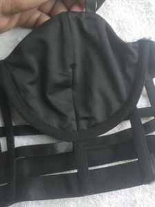 Strappy Cage Black Bra