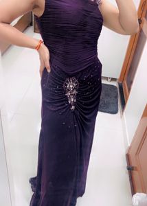 Wine Color Beautiful Floor length Dress