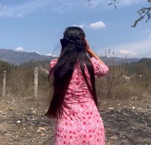 Floral Pink maxi slit dress